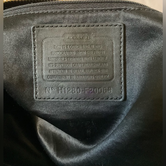 Coach Ashley Purse Black with Coach "C" Pattern No. H1280-F20068. - Picture 5 of 7